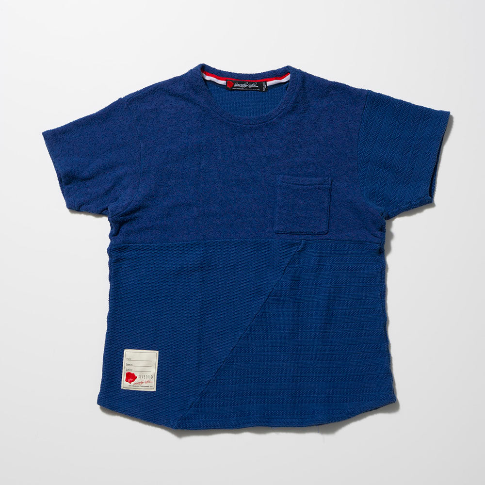 SEVESKIG Panel Indigo T-shirt – WANDERS*