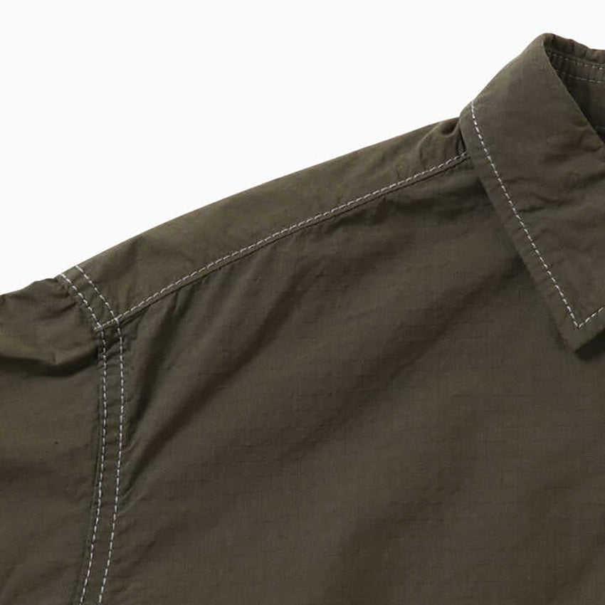 AND WANDER CORDURA cotton rip shirt khaki – WANDERS*